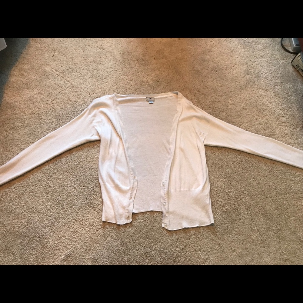 Worthington white cardigan